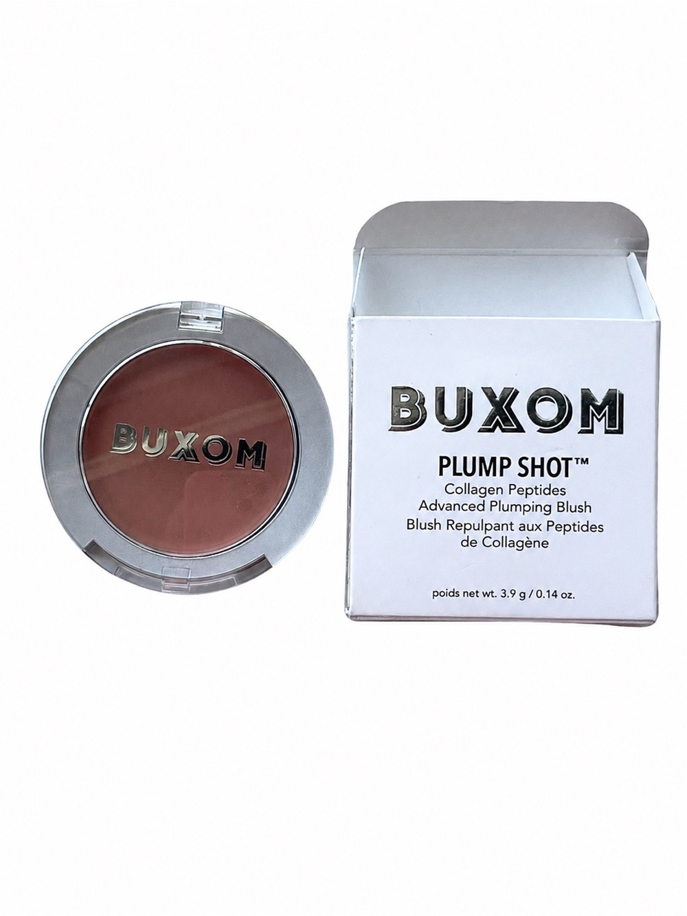 BUXOM Plump Shot Peptide Plumping Blush Blissful Buff-New in Box